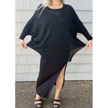 Sheer Oversized Sweater - Robin Boutique-Boutique    &.  Reloved Fabrics