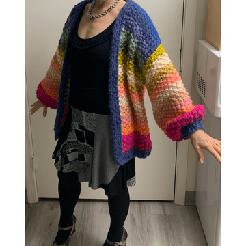 Rainbow Opened Cardigan - Robin Boutique-Boutique    &.  Reloved Fabrics