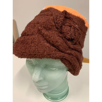 Winter hats-brown-cloche hat-beanie hats - Robin Boutique-Boutique    &.  Reloved Fabrics