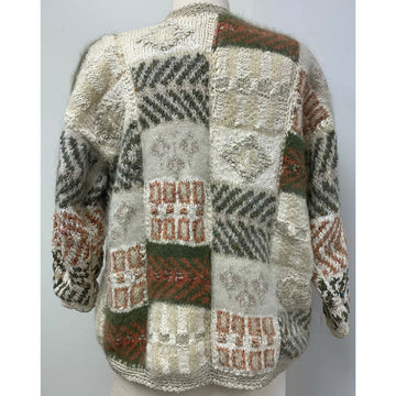 1980 Anny Blatt designed hand knit. The yarns are all French and Italian. Wool, Angora, Cotton, Linen and Mohair. Size M - Robin Boutique-Boutique    &.  Reloved Fabrics